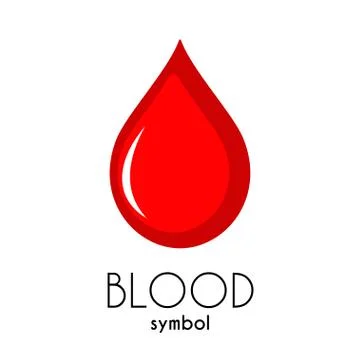 Blood Vector Icon. Red flat drop symbol Stock Illustration