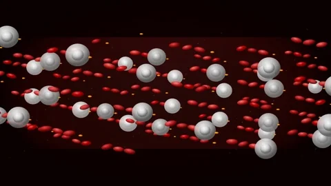 Blood Vessel Molecule Flow Loop - 3D Circulatory System Medical Backdrop Video stock 341786909