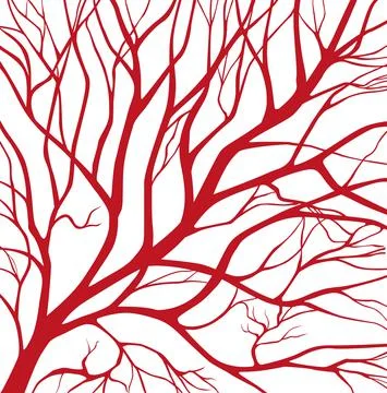 Blood vessels. Abstract pattern with red veins. Stock Illustration