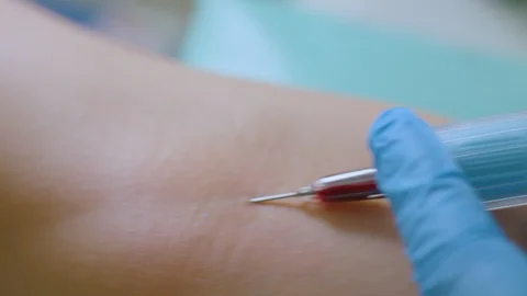 Blood into the vial Stock Footage 111607734