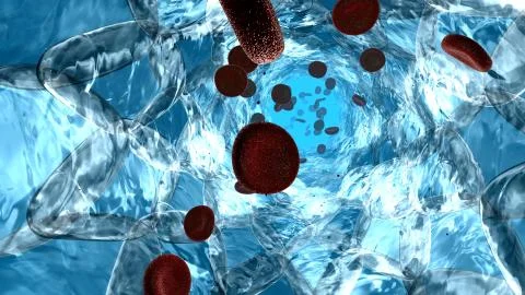 Blood Visualization - CG render Stock Illustration