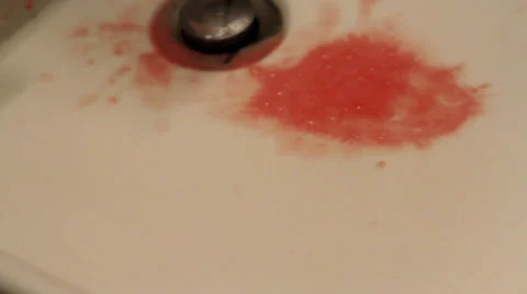 Blood when brushing teeth Stock Footage 23246741