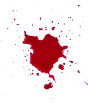 Blood on white background Stock Photos