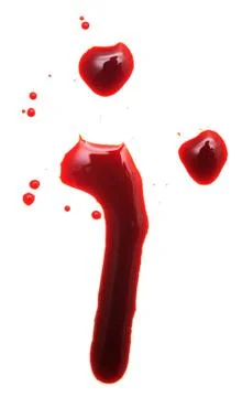 Blood on white Stock Photos