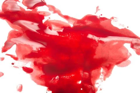 Blood on white Foto stock