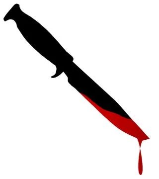 Blooded Bowie Knife Stock Illustration