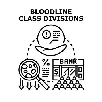 Bloodline class divisions creating societal inequality concept イラスト素材