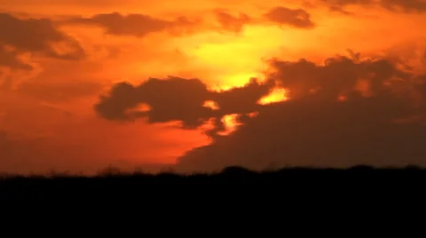 The bloodred sunset Stock Footage 34380834