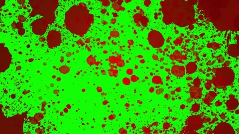 Bloods animations green screen Stock Footage 196869436