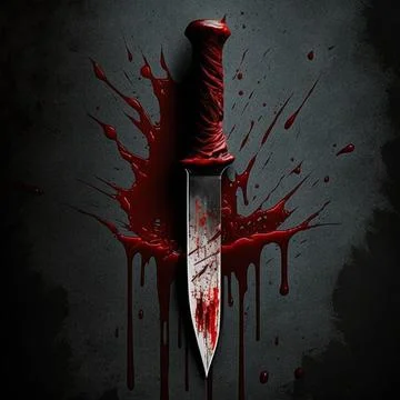 A bloodstained knife Stock Illustration