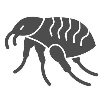 Bloodsucker solid icon, pest control concept, Louse sign on white background 스톡 일러스트