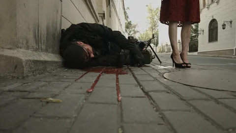 Bloodthirsty vampire in battle. Stock Footage 100635461