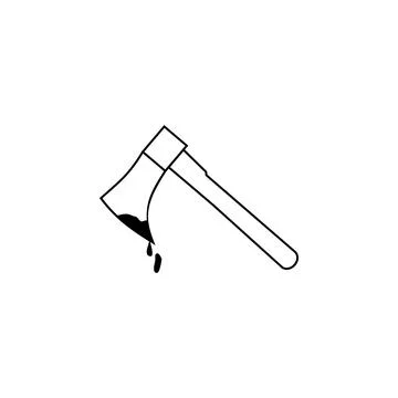 Bloody ax icon. Elements of human deaths icon. Premium quality graphic design Stock Illustration