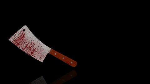 Bloody Cleaver turns on itself - loop an... | Stock Video | Pond5