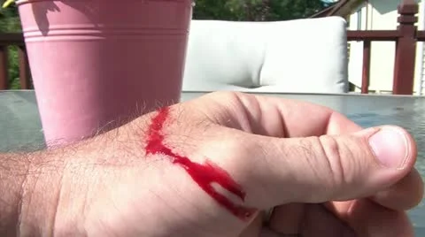 Bloody Hand Clean Up Stock Footage 12571378