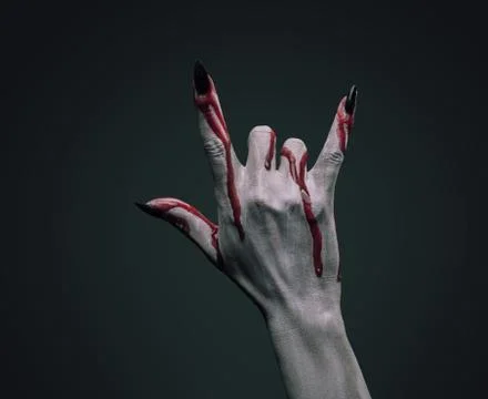 Bloody hand vampire Stock Photos