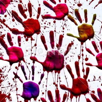 Bloody hands PSD Template