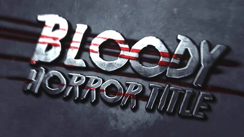 BLOODY HORROR TITLE INTRO Stock After Effects