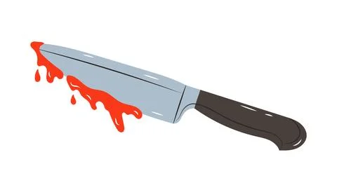 Bloody knife vector icon Stock Illustration