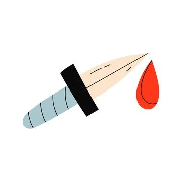 Bloody knife vector icon Stock Illustration