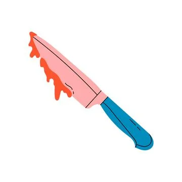 Bloody knife vector icon Stock Illustration