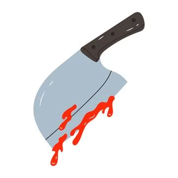 Bloody knife vector icon Stock Illustration