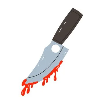 Bloody knife vector icon Stock Illustration