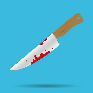 Bloody knife vector icon. Stock Illustration