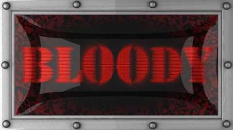 Bloody on led 库存影片 8682965