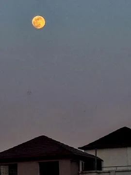 Bloody moon on full moon day Stock Photos
