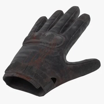 Bloody Police Riot Gear - Glove Worn 3D Model