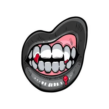 Bloody vampire lips Stock-Illustration