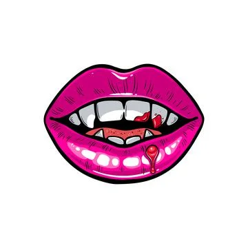 Bloody vampire lips Ilustración de archivo