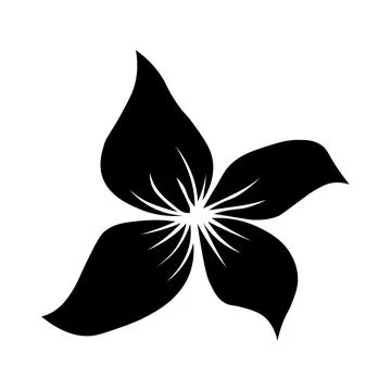Bloom black vector icon on white background Stock Illustration