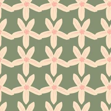 Bloom decorative seamless pattern with flowers mandarin ornament. Grey backgr Illustrazione stock