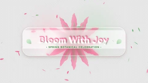 Bloom with joy spring botanical celebration design overlay Stock Footage 344632414