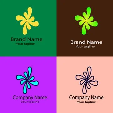 The Bloom logo design 스톡 일러스트