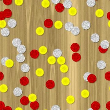 Bloom shapes with seamless generated texture background Stock Illustration