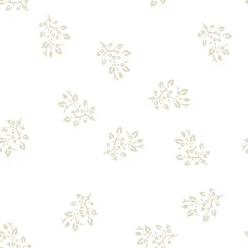 Bloom spring glyph seamless pattern Stock Illustration