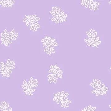 Bloom spring line seamless pattern Stock Illustration