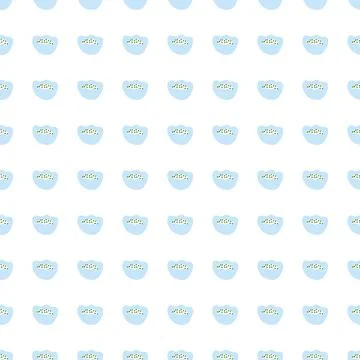 Bloom summer seamless pattern with little blue abstract poppy flowers print.  Stock Illustration