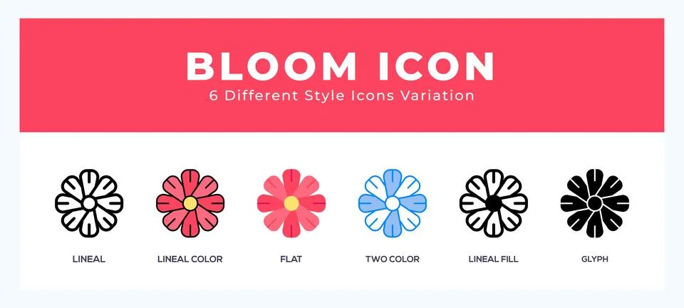 Bloom vector icon. with different styles vector illustration. Stock Illustration