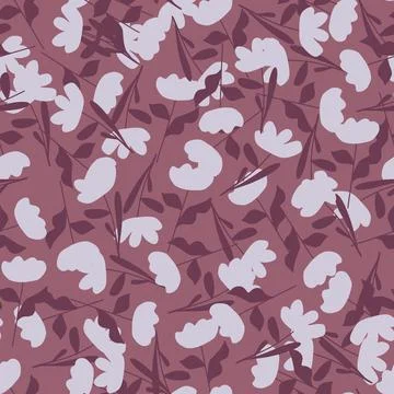 Bloom vintage abstract seamless pattern with blue colored flowers print. Pale Stock Illustration