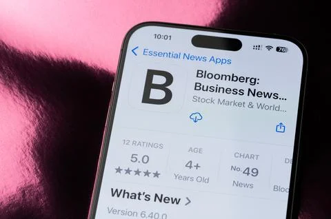 Bloomberg mobile application ranking Stock Photos