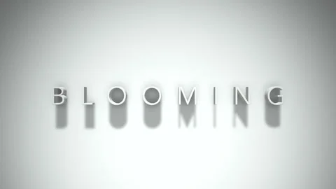 Blooming 3D title animation with shadows on a white background Stock Footage 297662117