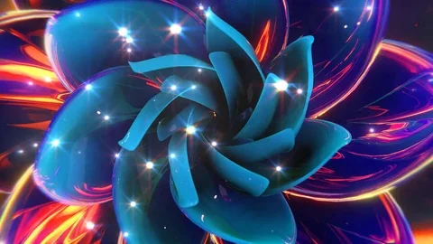 Blooming Abstract Flower Stock Footage 81182053
