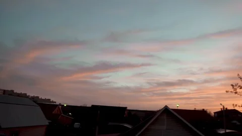 Blooming apple tree on a background of pink sunset.silhouette of a tree against  库存影片 122641746