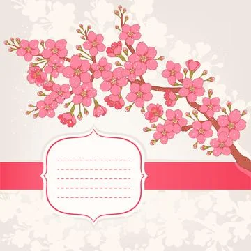 Blooming apple tree Stock Illustration