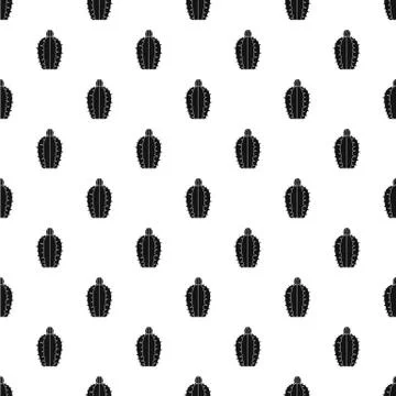 Blooming cactus pattern vector 스톡 일러스트