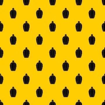 Blooming cactus pattern vector イラスト素材